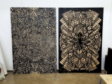 original hand cut and machine cut blocks - incredible and very large - in stock £900 the pair -